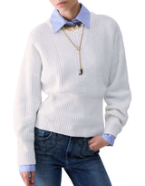 LIU-JO Maglia con fiocco WHITE Donna 