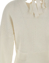 LIU-JO Maglia con fiocco WHITE Donna 