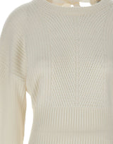 LIU-JO Maglia con fiocco WHITE Donna 