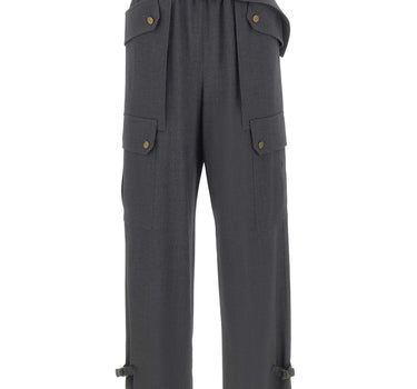 LIU-JO Pantaloni cargo in flanella GREY Donna 