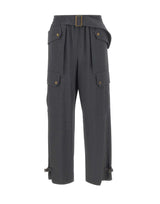 LIU-JO Pantaloni cargo in flanella GREY Donna 