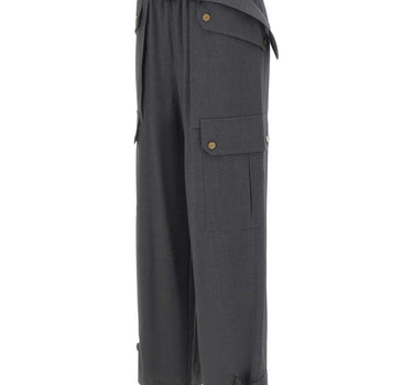 LIU-JO Pantaloni cargo in flanella GREY Donna 