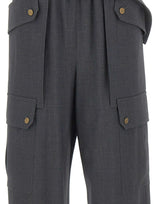 LIU-JO Pantaloni cargo in flanella GREY Donna 