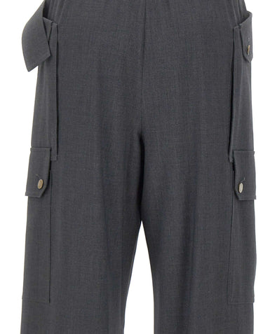 LIU-JO Pantaloni cargo in flanella GREY Donna 
