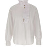 LIU-JO Blusa in popeline con rouches WHITE Donna 