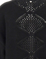 LIU-JO Maglia con trafortature e strass BLACK Donna 