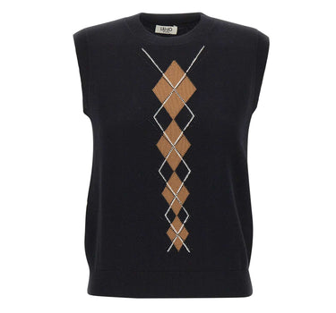 LIU-JO Gilet in maglia BLACK Donna 