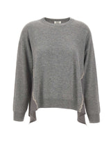 LIU-JO Maglia con inserti in raso GREY Donna 