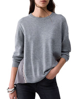 LIU-JO Maglia con inserti in raso GREY Donna 