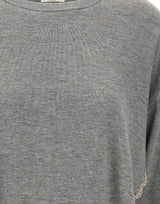LIU-JO Maglia con inserti in raso GREY Donna 
