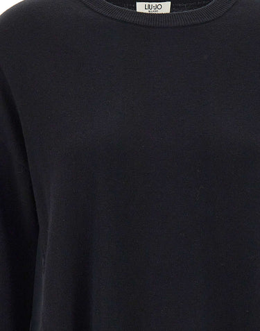 LIU-JO Maglia con inserti in raso BLACK Donna 