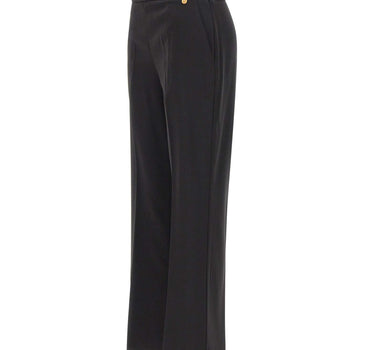 LIU-JO Pantaloni trombetta in flanella BLACK Donna 