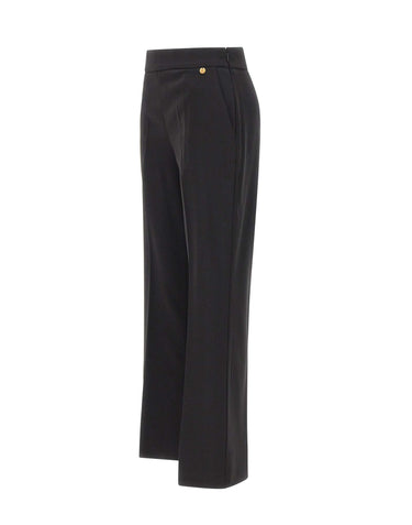 LIU-JO Pantaloni trombetta in flanella BLACK Donna 