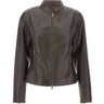 LIU-JO Giacca biker in tessuto spalmato BROWN Donna 