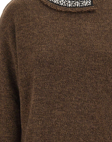 LIU-JO Maglione con dettaglio gioiello BROWN Donna 