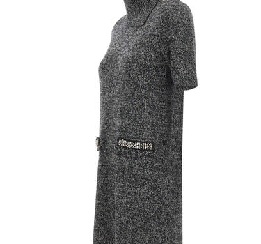 LIU-JO Abito in maglia mélange BLACK Donna 