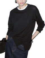 LIU-JO Maglia in misto lana BLACK Donna 