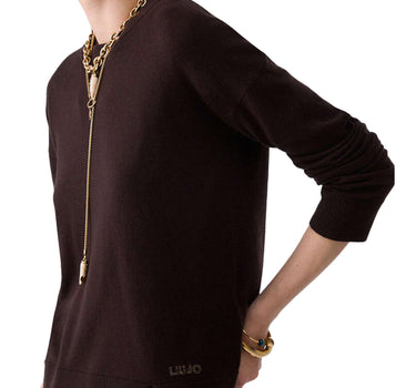 LIU-JO Maglia in misto lana BROWN Donna 