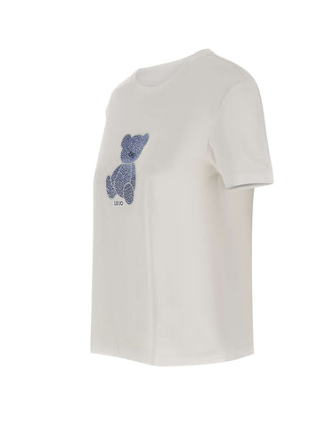 LIU-JO T-shirt in cotone WHITE Donna 