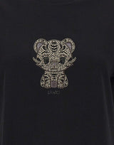 LIU-JO T-shirt in cotone BLACK Donna 