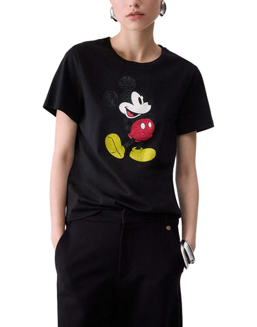 LIU-JO Printed t-shirt BLACK Donna 