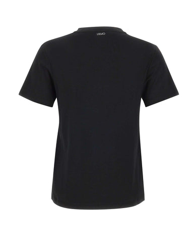 LIU-JO Printed t-shirt BLACK Donna 