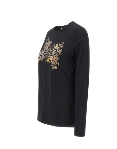 LIU-JO T-shirt manica lunga slim fit BLACK Donna 