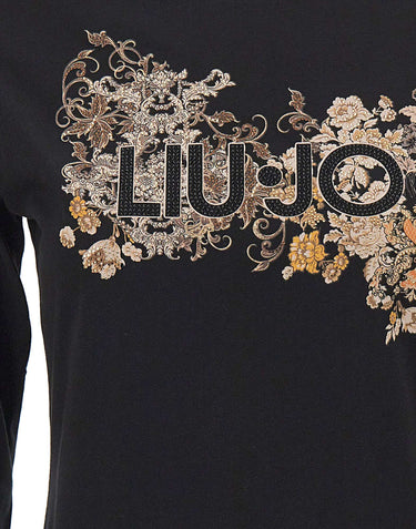 LIU-JO T-shirt manica lunga slim fit BLACK Donna 