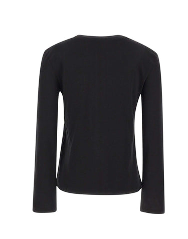 LIU-JO T-shirt manica lunga in cotone BLACK Donna 