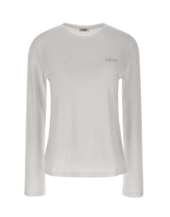 LIU-JO T-shirt manica lunga in cotone WHITE Donna 