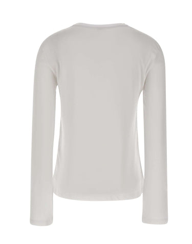 LIU-JO T-shirt manica lunga in cotone WHITE Donna 