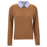 LIU-JO Maglia con colletto in popeline BROWN Donna 