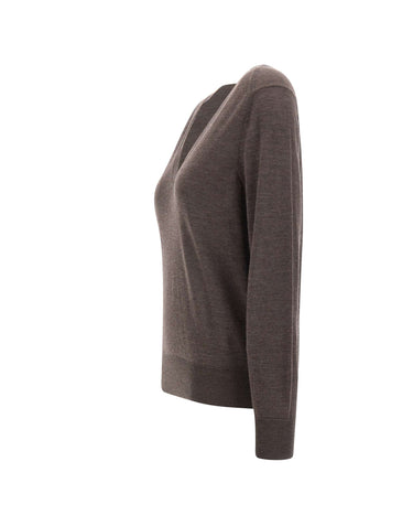 Maglia "Julio" in cashmere JULIO BROWNMELANGE LOULOU DE SAISON 