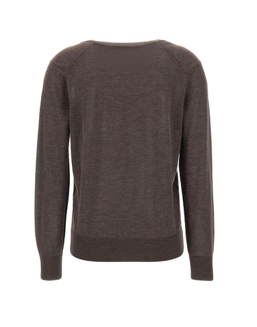Maglia "Julio" in cashmere JULIO BROWNMELANGE LOULOU DE SAISON 