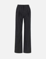 LOULOU DE SAISON Pantaloni "Sbiro" in lana BLACK Donna 