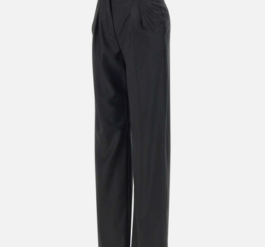 LOULOU DE SAISON Pantaloni "Sbiro" in lana BLACK Donna 
