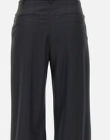 LOULOU DE SAISON Pantaloni "Sbiro" in lana BLACK Donna 