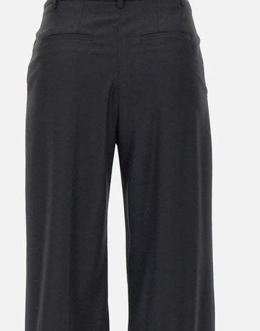 LOULOU DE SAISON Pantaloni "Sbiro" in lana BLACK Donna 