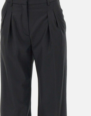 LOULOU DE SAISON Pantaloni "Sbiro" in lana BLACK Donna 