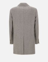 MANUEL RITZ Cappotto in lana GREY Uomo 