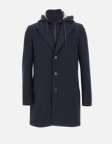 MANUEL RITZ Cappotto con cappuccio BLUE Uomo 