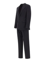 MANUEL RITZ Abito in fresco lana stretch BLACK Uomo 