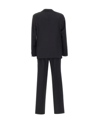 MANUEL RITZ Abito in fresco lana stretch BLACK Uomo 