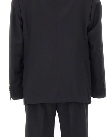 MANUEL RITZ Abito in fresco lana stretch BLACK Uomo 