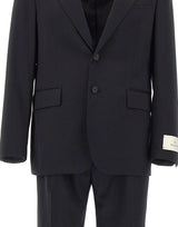 MANUEL RITZ Abito in fresco lana stretch BLACK Uomo 
