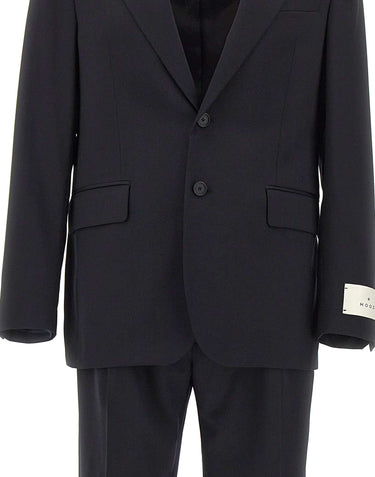 MANUEL RITZ Abito in fresco lana stretch BLACK Uomo 