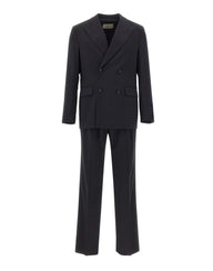 MANUEL RITZ Abito doppiopetto in fresco lana stretch BLACK Uomo 