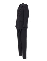 MANUEL RITZ Abito doppiopetto in fresco lana stretch BLACK Uomo 