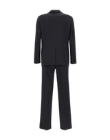 MANUEL RITZ Abito doppiopetto in fresco lana stretch BLACK Uomo 