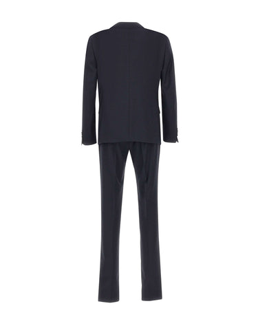 MANUEL RITZ Completo monopetto in misto lana BLUE Uomo 